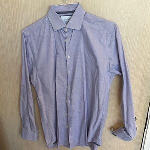 Charles Tyrwhitt Mens 16/34 extra slim fit purple pattern